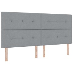 vidaXL Testiera LED grigia chiara, 100 cm in tessuto