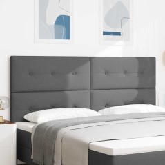 vidaXL Testata LED grigia scura da 100 cm in tessuto di