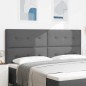vidaXL Testata LED grigia scura da 100 cm in tessuto di