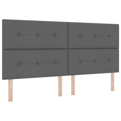 vidaXL Testata LED grigia scura da 100 cm in tessuto di