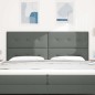 vidaXL Testata LED grigia scura da 100 cm in tessuto di