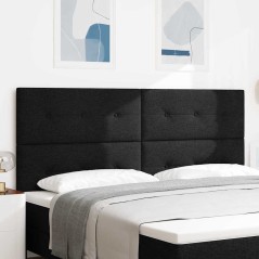 vidaXL Testata letto LED nera 100 cm in tessuto
