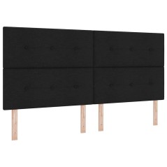 vidaXL Testata letto LED nera 100 cm in tessuto
