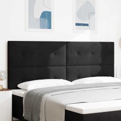Testiera LED vidaXL Nera 100 cm Velluto