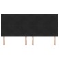 Testiera LED vidaXL Nera 100 cm Velluto