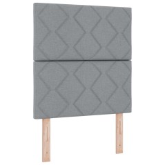 Testata LED vidaXL Design a Blocchi di Diamante Grigio Chiaro 80 cm Tessuto