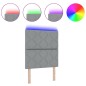 Testata LED vidaXL Design a Blocchi di Diamante Grigio Chiaro 80 cm Tessuto