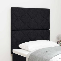 Testata LED vidaXL Design a Blocchi Diamante Nera 80 cm Tessuto