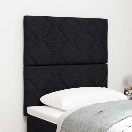 Testata LED vidaXL Design a Blocchi Diamante Nera 80 cm Tessuto