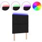 Testata LED vidaXL Design a Blocchi Diamante Nera 80 cm Tessuto