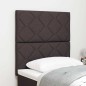 Testata LED vidaXL design a blocchi di diamante marrone scuro 80 cm in tessuto