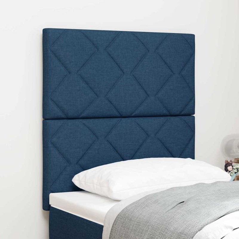 Testata LED vidaXL Design a Blocchi di Diamante Blu 80 cm Tessuto Testata LED vidaXL Design a Blocchi di Diamante Blu 80 cm Tessuto
