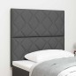 Testata LED vidaXL design a blocchi di diamante grigio scuro 90 cm in tessuto