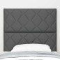 Testata LED vidaXL design a blocchi di diamante grigio scuro 90 cm in tessuto