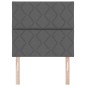 Testata LED vidaXL design a blocchi di diamante grigio scuro 90 cm in tessuto