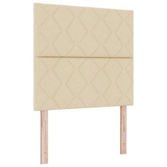 Testiera LED vidaXL Design Blocchi Diamante Panna 90 cm Tessuto