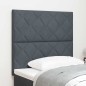 vidaXL Testata LED Design Blocchi Diamante Grigio Scuro 90 cm in Velluto