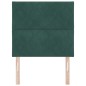 vidaXL Testata LED in velluto verde scuro, 90 cm