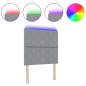 Testata LED vidaXL Design a Blocchi Diamante Grigio Chiaro 100 cm Tessuto