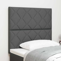 Testata LED vidaXL Design Blocchi Diamante Grigio Scuro 100 cm Tessuto