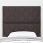 vidaXL Testata LED con design a blocchi di diamante marrone scuro, 100 cm in tessuto
