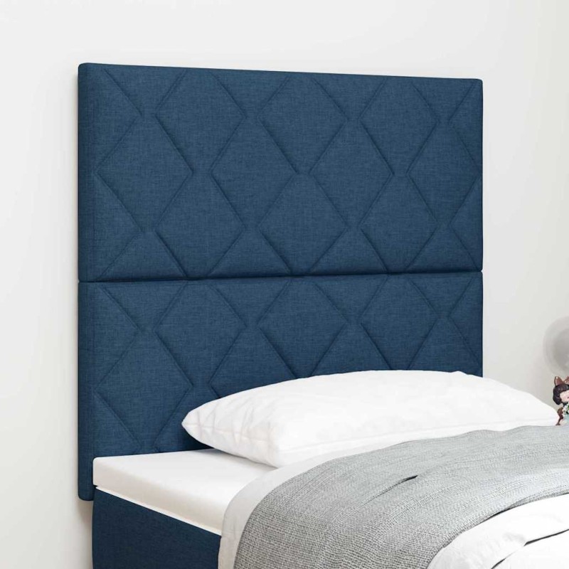 Testata LED vidaXL Design Blocchi di Diamante Blu 100 cm Tessuto