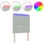 vidaXL Testiera LED Design a Blocchi Diamante Grigio Chiaro 100 cm in Velluto