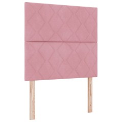 vidaXL Testata LED design a blocchi di diamante rosa da 100 cm in velluto