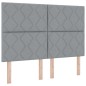 Testata LED vidaXL Design a Blocchi di Diamante Grigio Chiaro 144 cm Tessuto Testata LED vidaXL Design a Blocchi di Diamante Grigio Chiaro 144 cm Tessuto