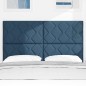 Testiera vidaXL Design a Blocchi di Diamante Blu 144 cm Tessuto