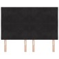 vidaXL Testata LED design blocchi di diamante nera, 144 cm