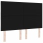 vidaXL Testata LED design blocchi di diamante nera, 144 cm