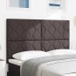 Testata LED vidaXL Design a blocchi di diamante Marrone scuro 160 cm in tessuto