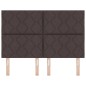 Testata LED vidaXL Design a blocchi di diamante Marrone scuro 160 cm in tessuto