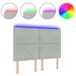 vidaXL Testata letto LED grigia con design a blocchi di diamante, 160 cm in velluto