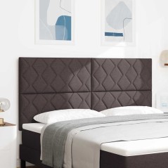 Testata LED vidaXL Design a Blocchi di Diamante Marrone Scuro 180 cm Tessuto