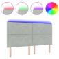 vidaXL Testata LED Design Blocchi Diamante Grigio Chiaro 180 cm in Velluto vidaXL Testata LED Design Blocchi Diamante Grigio Chiaro 180 cm in Velluto