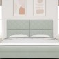 vidaXL Testata LED Design Blocchi Diamante Grigio Chiaro 180 cm in Velluto vidaXL Testata LED Design Blocchi Diamante Grigio Chiaro 180 cm in Velluto