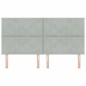 vidaXL Testata LED Design Blocchi Diamante Grigio Chiaro 180 cm in Velluto vidaXL Testata LED Design Blocchi Diamante Grigio Chiaro 180 cm in Velluto