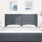 vidaXL Testata LED Design Blocchi di Diamante Grigio Scuro da 180 cm in Velluto vidaXL Testata LED Design Blocchi di Diamante Grigio Scuro da 180 cm in Velluto