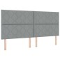 Testata LED vidaXL Design Blocchi di Diamante Grigio Chiaro 200 cm Tessuto Testata LED vidaXL Design Blocchi di Diamante Grigio Chiaro 200 cm Tessuto