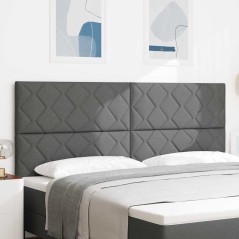 Testiera LED vidaXL Design a Rombi Grigia Scura 200 cm Tessuto