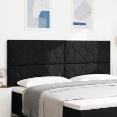 Testiera LED vidaXL Design a Blocchi di Diamante Nera 200 cm Tessuto