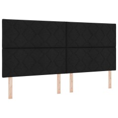 Testiera LED vidaXL Design a Blocchi di Diamante Nera 200 cm Tessuto
