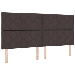 Testata LED vidaXL Design a Blocchi di Diamante Marrone Scuro 200 cm Tessuto