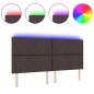 Testata LED vidaXL Design a Blocchi di Diamante Marrone Scuro 200 cm Tessuto