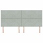 vidaXL Testata LED Design Blocchi a Diamante Grigio Chiaro 200 cm in Velluto vidaXL Testata LED Design Blocchi a Diamante Grigio Chiaro 200 cm in Velluto