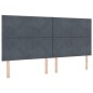 vidaXL Testiera LED design blocchi diamante grigio scuro 200 cm velluto vidaXL Testiera LED design blocchi diamante grigio scuro 200 cm velluto