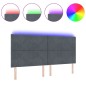vidaXL Testiera LED design blocchi diamante grigio scuro 200 cm velluto vidaXL Testiera LED design blocchi diamante grigio scuro 200 cm velluto