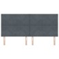 vidaXL Testiera LED design blocchi diamante grigio scuro 200 cm velluto vidaXL Testiera LED design blocchi diamante grigio scuro 200 cm velluto